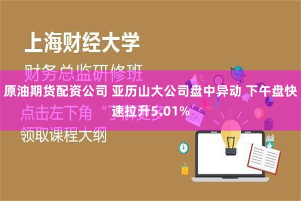 原油期货配资公司 亚历山大公司盘中异动 下午盘快速拉升5.01%