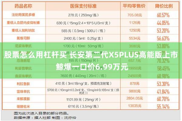 股票怎么用杠杆买 长安第二代X5PLUS高能版上市 鲸爆一口价6.99万元