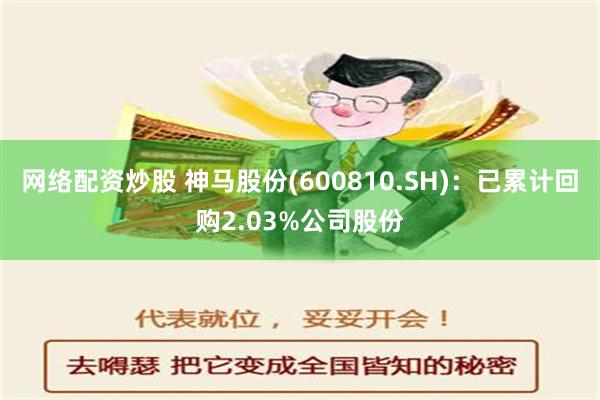 网络配资炒股 神马股份(600810.SH)：已累计回购2.03%公司股份